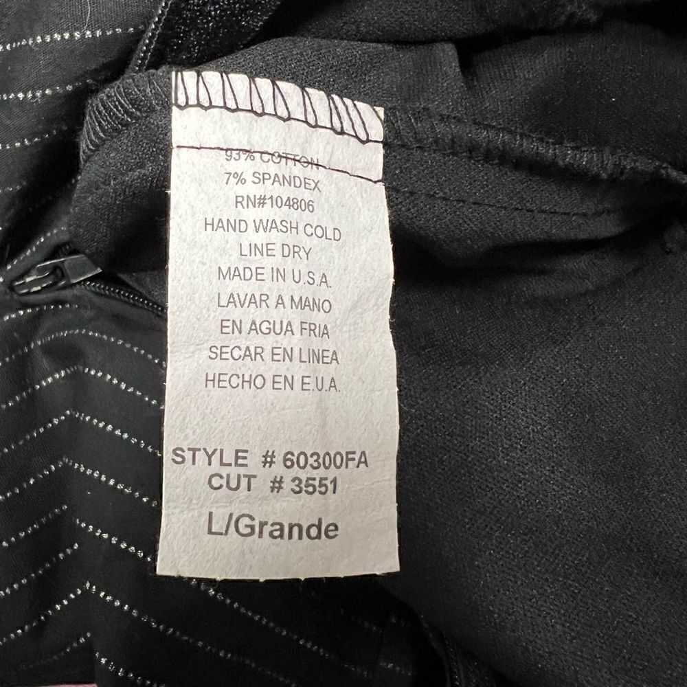 Charlotte Russe black pinstripe party dress sz L pink bow at waist NWT Vintage - Picture 14 of 15